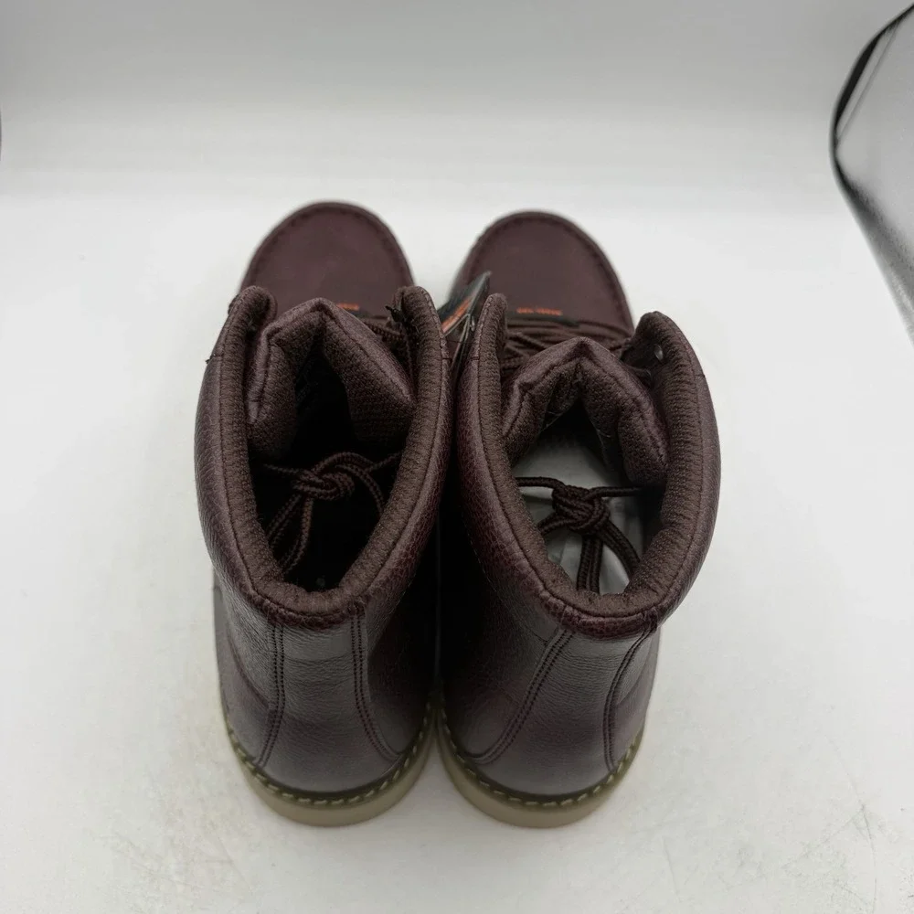Lugz Monterey Work Boots Men Sz 12 D Oxblood Red 5 Inch Slip Resistant Steel Toe